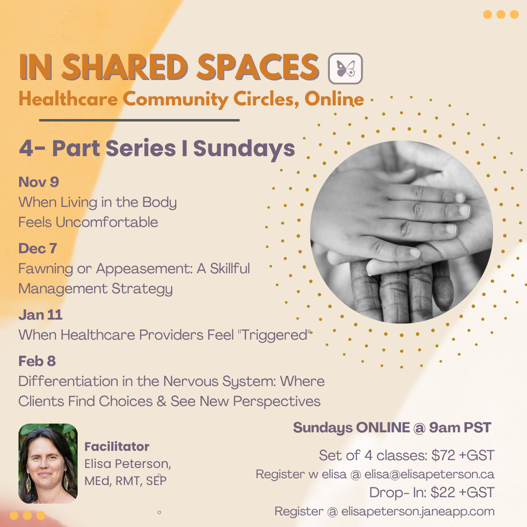 In Shared Spaces 4 part series Healthcare Community Circles